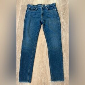 Rag & Bone Dark Blue Cate Mid Rise Skinny Jeans